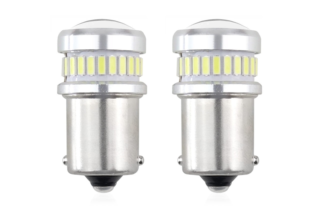 CANBUS - BA15S - 30SMD + lens - 12/24V - 2 stuks CANBUS - BA15S - 30SMD + lens - 12/24V - 2 stuks